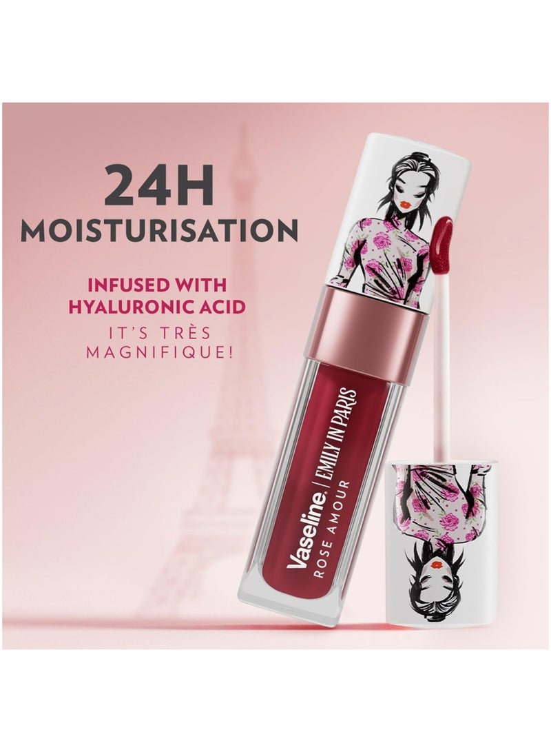 Vaseline Emily in Paris Limited Edition Tinted Lip Oil - Rose Amour 4.6ml - Image 4